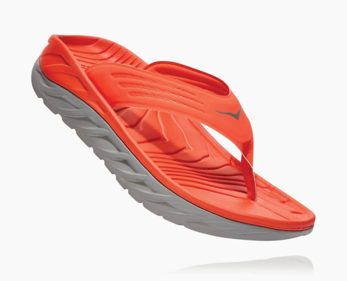 Hoka Flip Flops Salg - HOKA ONE ONE ORA Recovery Flip Herre Oransje [NO-62OMRV]